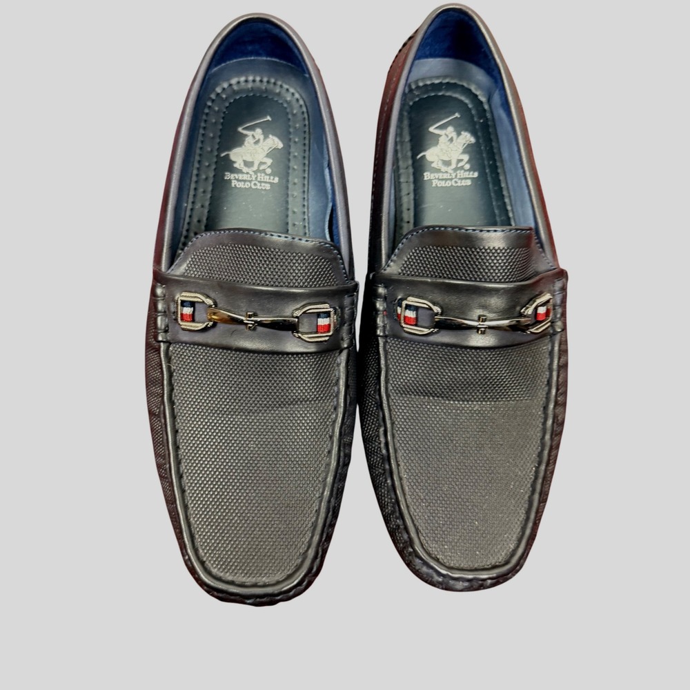 Beverly Hills Polo Club Mens LANCE Navy Loafers Driver‎ Slip On Shoes